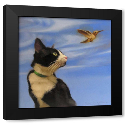 Fly Away Black Modern Wood Framed Art Print by Hoeptner, Diane