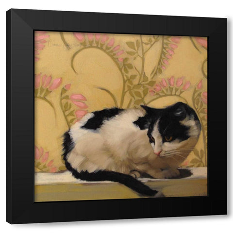 Freesia Fran Black Modern Wood Framed Art Print by Hoeptner, Diane