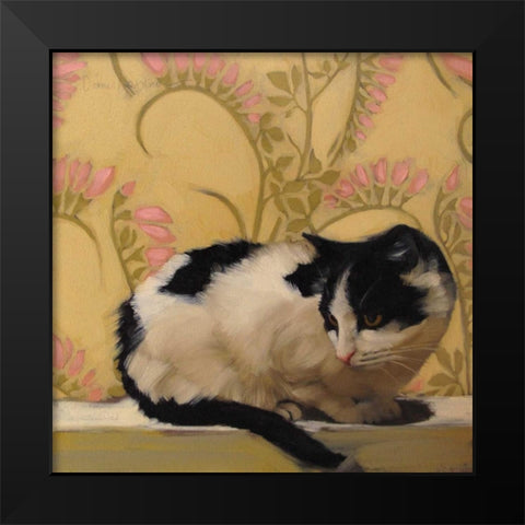 Freesia Fran Black Modern Wood Framed Art Print by Hoeptner, Diane