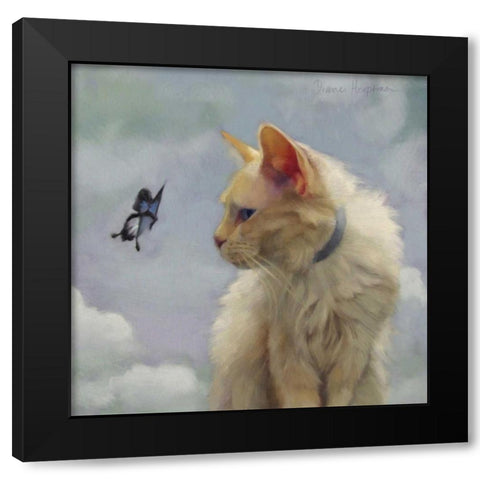 The Greeter Black Modern Wood Framed Art Print by Hoeptner, Diane