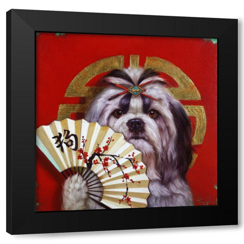 Eternal Companion Black Modern Wood Framed Art Print by Heffernan, Lucia