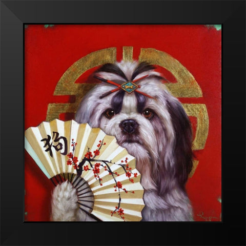 Eternal Companion Black Modern Wood Framed Art Print by Heffernan, Lucia