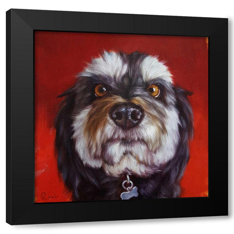 Follow Your Nose 11 Black Modern Wood Framed Art Print with Double Matting by Heffernan, Lucia
