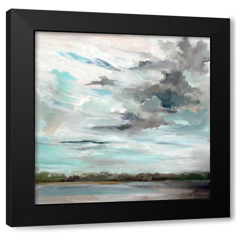 Cloudy Days Donâ€™t Get Me Down Black Modern Wood Framed Art Print by Hallock, Carol
