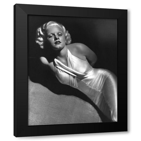 Jean Harlow 1931 Black Modern Wood Framed Art Print with Double Matting by Unknown