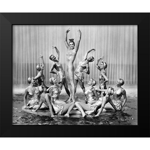 Esther Williams MGM 1952 Million Dollar Mermaid Black Modern Wood Framed Art Print by Unknown