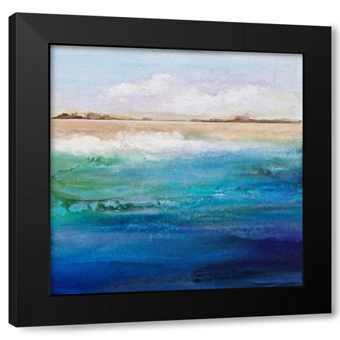 Shoreline Black Modern Wood Framed Art Print by Hale, Karen