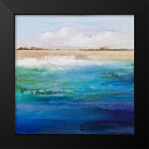 Shoreline Black Modern Wood Framed Art Print by Hale, Karen