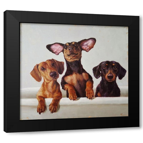 3 Amigos Black Modern Wood Framed Art Print with Double Matting by Heffernan, Lucia