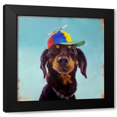 Marcelo Black Modern Wood Framed Art Print by Heffernan, Lucia