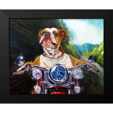 Born To Be Wild Black Modern Wood Framed Art Print by Heffernan, Lucia