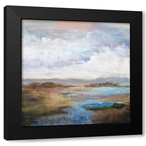 Along The Stream Black Modern Wood Framed Art Print by Hale, Karen