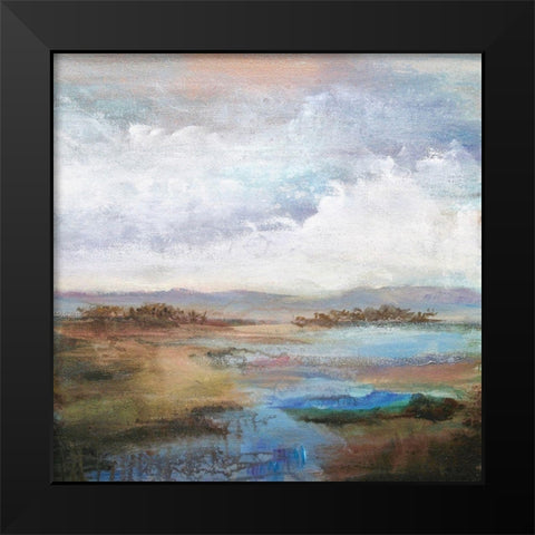 Along The Stream Black Modern Wood Framed Art Print by Hale, Karen
