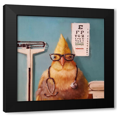 Featherologist Black Modern Wood Framed Art Print with Double Matting by Heffernan, Lucia