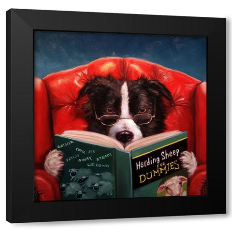 Herding Sheep Black Modern Wood Framed Art Print by Heffernan, Lucia