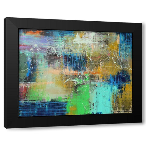 City Reflection Black Modern Wood Framed Art Print by Herckenrath, Ingeborg