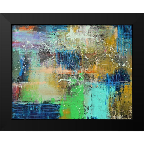 City Reflection Black Modern Wood Framed Art Print by Herckenrath, Ingeborg