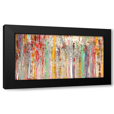 Vertical Reflections Black Modern Wood Framed Art Print by Herckenrath, Ingeborg