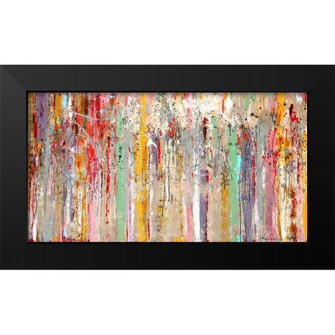 Vertical Reflections Black Modern Wood Framed Art Print by Herckenrath, Ingeborg