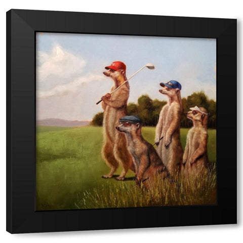 Mens Day Black Modern Wood Framed Art Print with Double Matting by Heffernan, Lucia