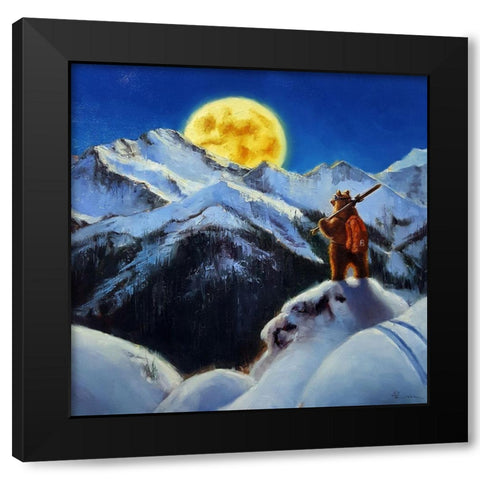 Night Patrol 2 Black Modern Wood Framed Art Print with Double Matting by Heffernan, Lucia
