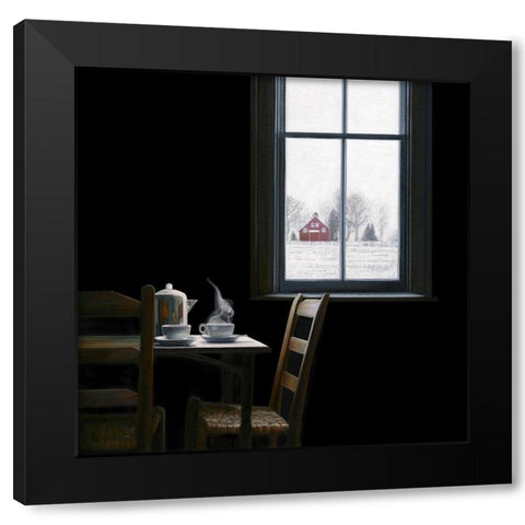 Pause Black Modern Wood Framed Art Print by Hollingsworth, Karen