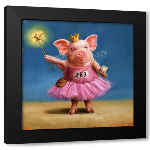 Tooth Fairy Black Modern Wood Framed Art Print by Heffernan, Lucia