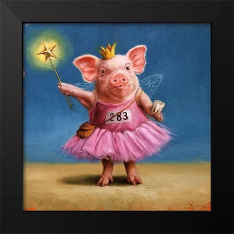 Tooth Fairy Black Modern Wood Framed Art Print by Heffernan, Lucia