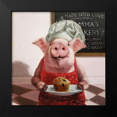 Pinkies Bakery Black Modern Wood Framed Art Print by Heffernan, Lucia