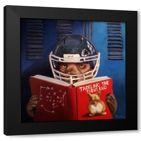 Game Plan No. 2 Black Modern Wood Framed Art Print by Heffernan, Lucia