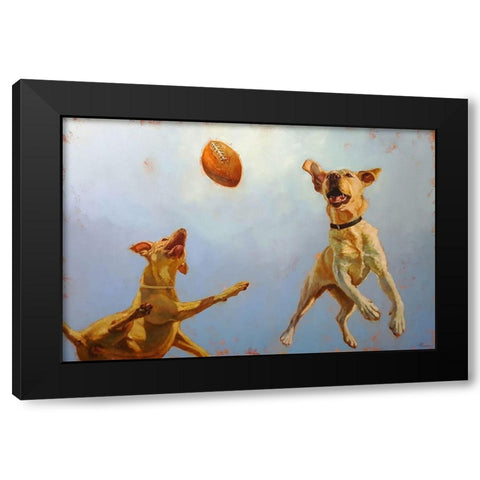 Game Point Black Modern Wood Framed Art Print by Heffernan, Lucia
