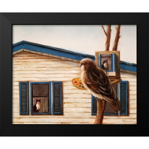 Portrait Of An Enemy Black Modern Wood Framed Art Print by Heffernan, Lucia