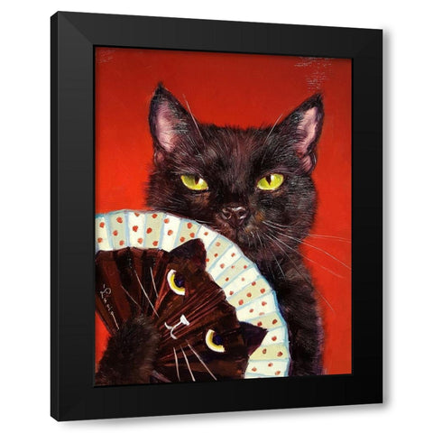 Double Trouble Black Modern Wood Framed Art Print by Heffernan, Lucia