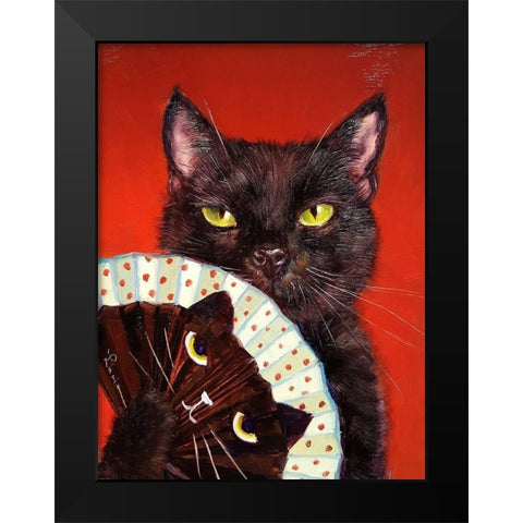 Double Trouble Black Modern Wood Framed Art Print by Heffernan, Lucia