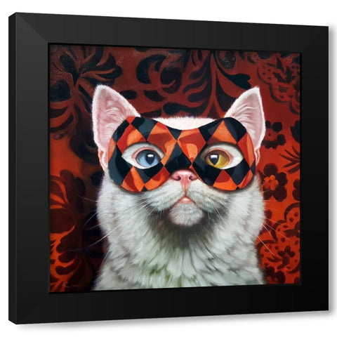 Enigma Black Modern Wood Framed Art Print with Double Matting by Heffernan, Lucia