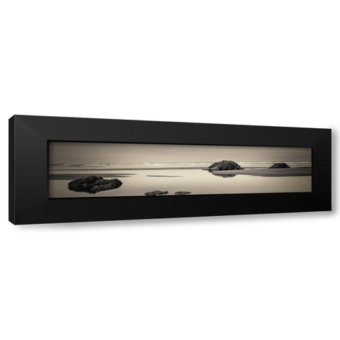 Beach Rocks No. 4 Black Modern Wood Framed Art Print by Horsfall, Gary