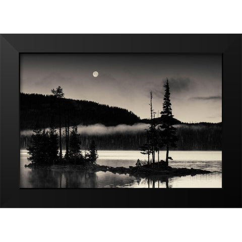 Full Moon At Waldo Black Modern Wood Framed Art Print by Horsfall, Gary