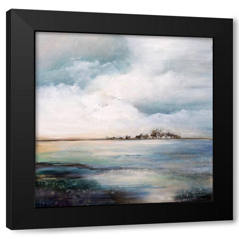 Speak Quietly Black Modern Wood Framed Art Print by Hale, Karen