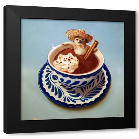 Mexican Hot Chocolate Black Modern Wood Framed Art Print with Double Matting by Heffernan, Lucia