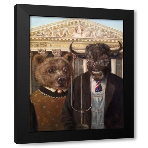 Wallstreet Gothic 2 Black Modern Wood Framed Art Print with Double Matting by Heffernan, Lucia