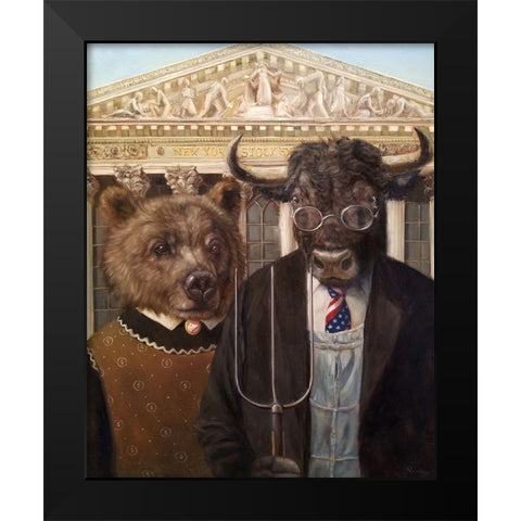 Wallstreet Gothic 2 Black Modern Wood Framed Art Print by Heffernan, Lucia