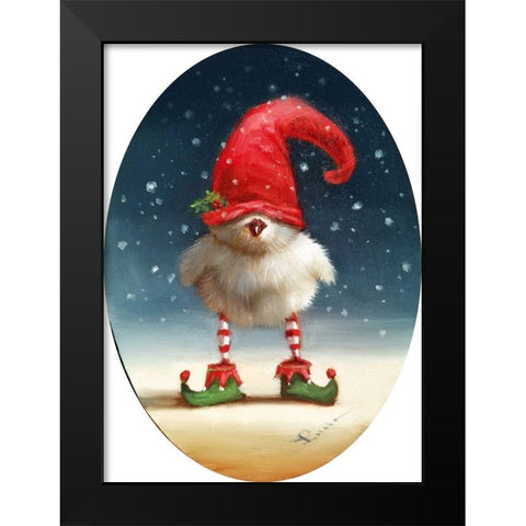 Xmas Help Black Modern Wood Framed Art Print by Heffernan, Lucia