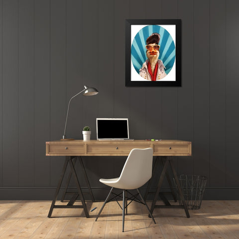 The King Black Modern Wood Framed Art Print by Heffernan, Lucia