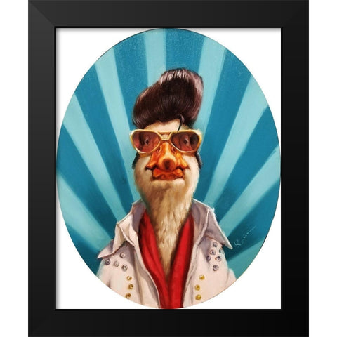 The King Black Modern Wood Framed Art Print by Heffernan, Lucia