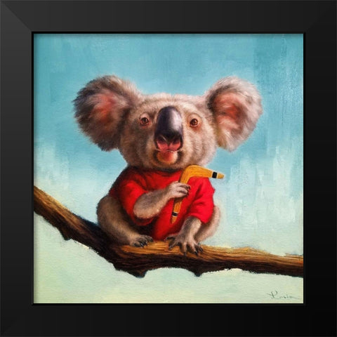 Outback Fun II Black Modern Wood Framed Art Print by Heffernan, Lucia