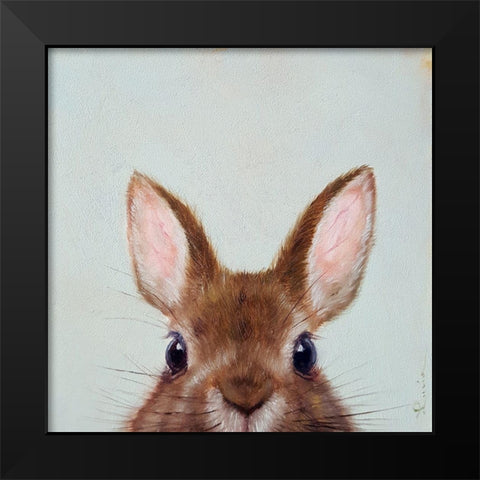 Peek a Boo Black Modern Wood Framed Art Print by Heffernan, Lucia