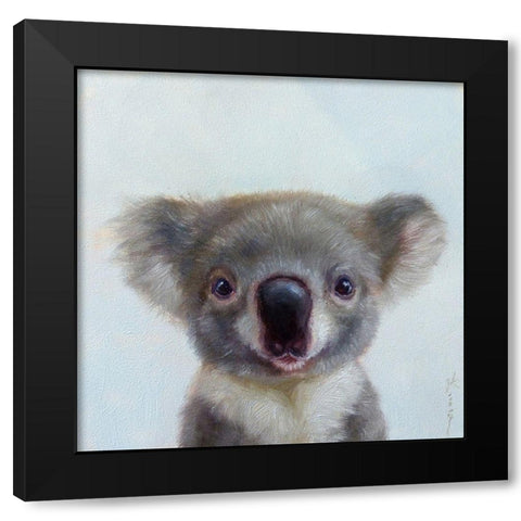 Lil Koala Black Modern Wood Framed Art Print by Heffernan, Lucia