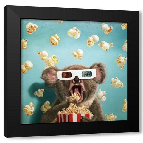 3D Movie Black Modern Wood Framed Art Print with Double Matting by Heffernan, Lucia