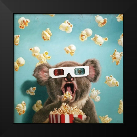 3D Movie Black Modern Wood Framed Art Print by Heffernan, Lucia