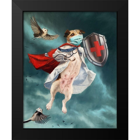 We Are In This Together Black Modern Wood Framed Art Print by Heffernan, Lucia